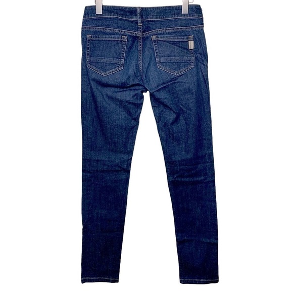 𝅺MANGO Jeans Vintage Dark Wash Low Rise Skinny Jeans 5 Pockets Size 6 US - Picture 2 of 10